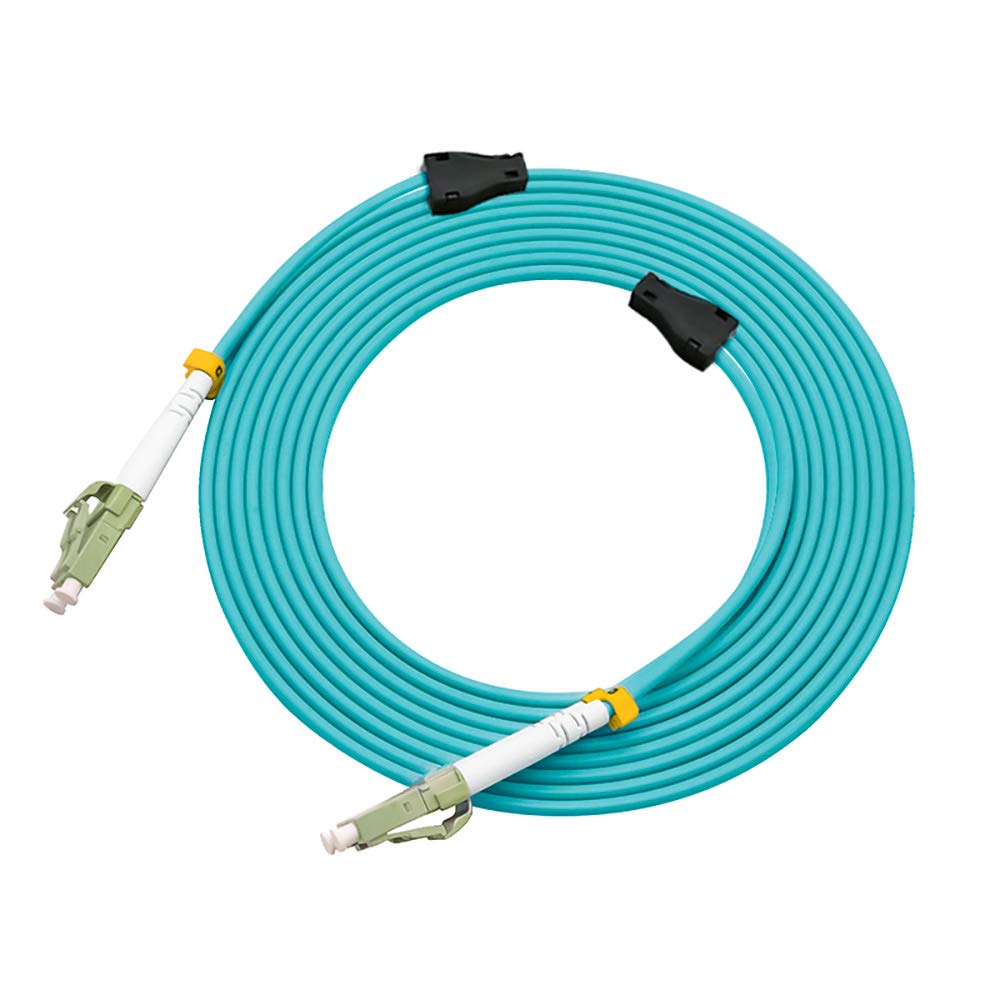 Jeirdus 30Meters 100FT LC to LC 10G OM3 Indoor Armored Duplex 50/125 Fiber Optic Cable Jumper Optical Patch Cord Multimode 30M LC-LC