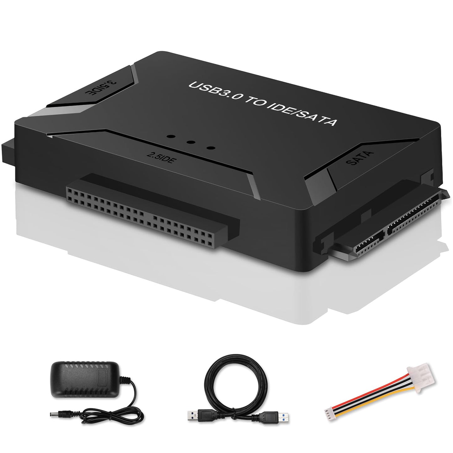 EYOOLD USB 3.0 to SATA IDE Adapter, Hard Drive Reader External Ultra Recovery Converter Compatible with 2.5" 3.5" HDD, SSD,5.25-inch DVD/CD-ROM