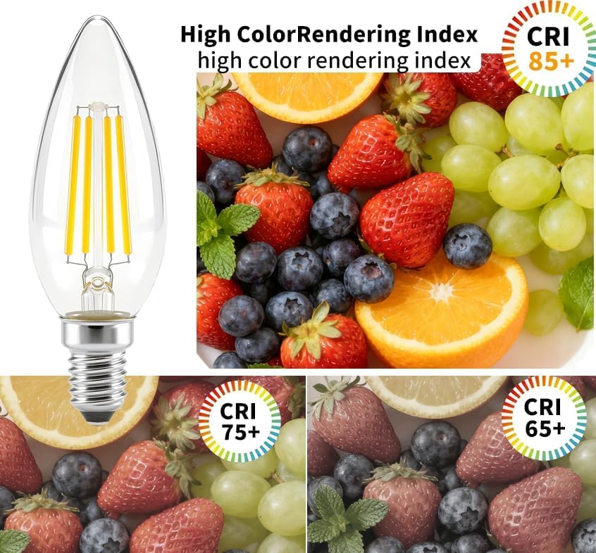SSXBF E14 European Base Bulb,40W Equivalent?Warm 2700K 6 Pack