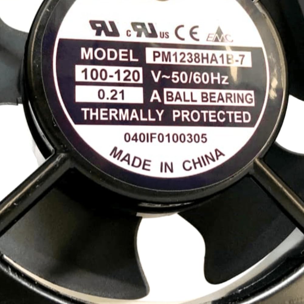for PM1238HA1B-7 AC100-120V 0.21A 12CM 12038 2-Wire Inverter Cooling Fan