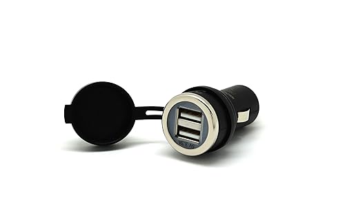Cliff-Top® 3.3 Amp Ultra Fast USB Car Charger (Auto Shunt) for Auto, Truck, Motorcycle, and Marine - Made in Taiwan (Black)
