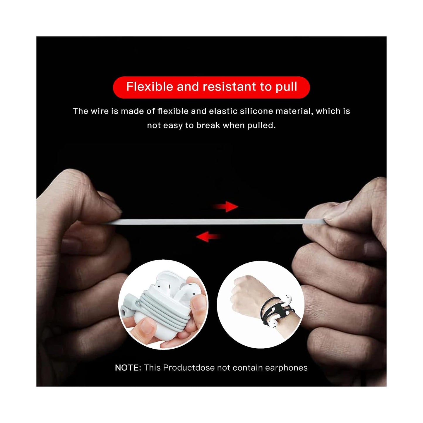 SJHJYYDDP Magnetic Anti-Lost Shoulder Strap for AirPods, Neck Cord for Headphones, Silicone Ear Hooks & Ear Caps, Compatible with AirPods 1st/2nd/3rd
