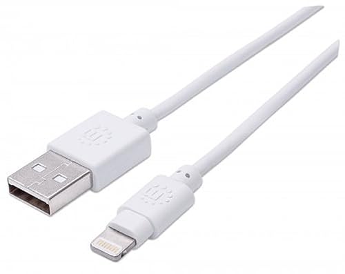Manhattan iLynk Lightning Cable A Male / 8-Pin Male, 0.5 Meter (1.5 Feet), White