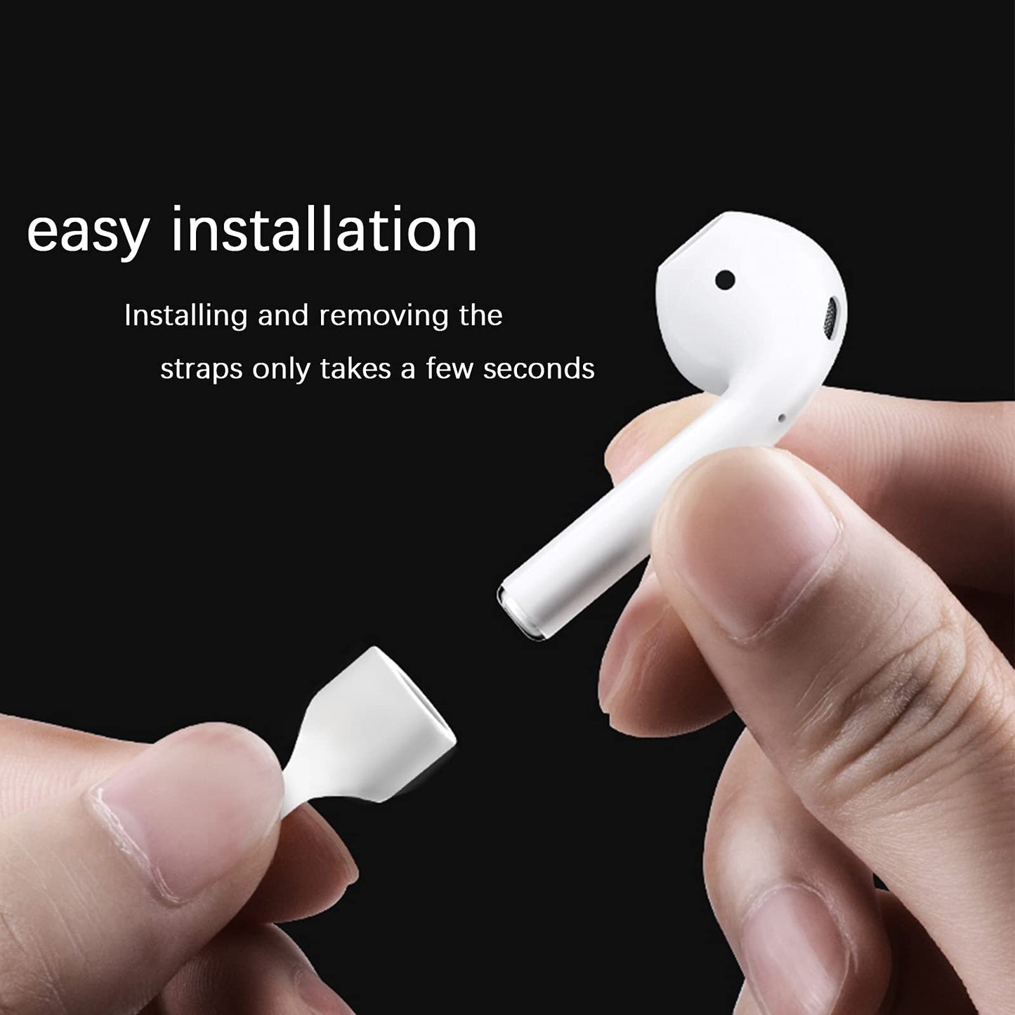 BUISAMG Magnetic Anti-Lost Straps for AirPods, Soft Silicone Sports Lanyard, Neck Rope Cord, Wireless Headphones Anti-Lost Rope. (4pcs Blue White Pink