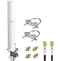 Maswell 4G LTE 5G Antenna Outdoor, 600-7000MHz 2X2 MIMO External Antenna, Up to 4.5 dBi, Cross-Polarized Omnidirectional for 4G/5G Routers & Gateways