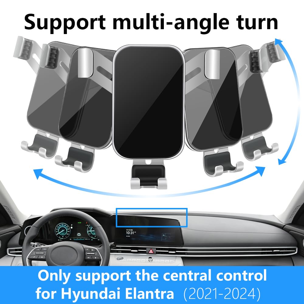 Car Phone Holder for Hyundai Elantra 2021 2022 2023 2024 2025 2026 and Hyundai Elantra Hybrid 2021-2026 Screen Stand Auto Interior Accessories Best