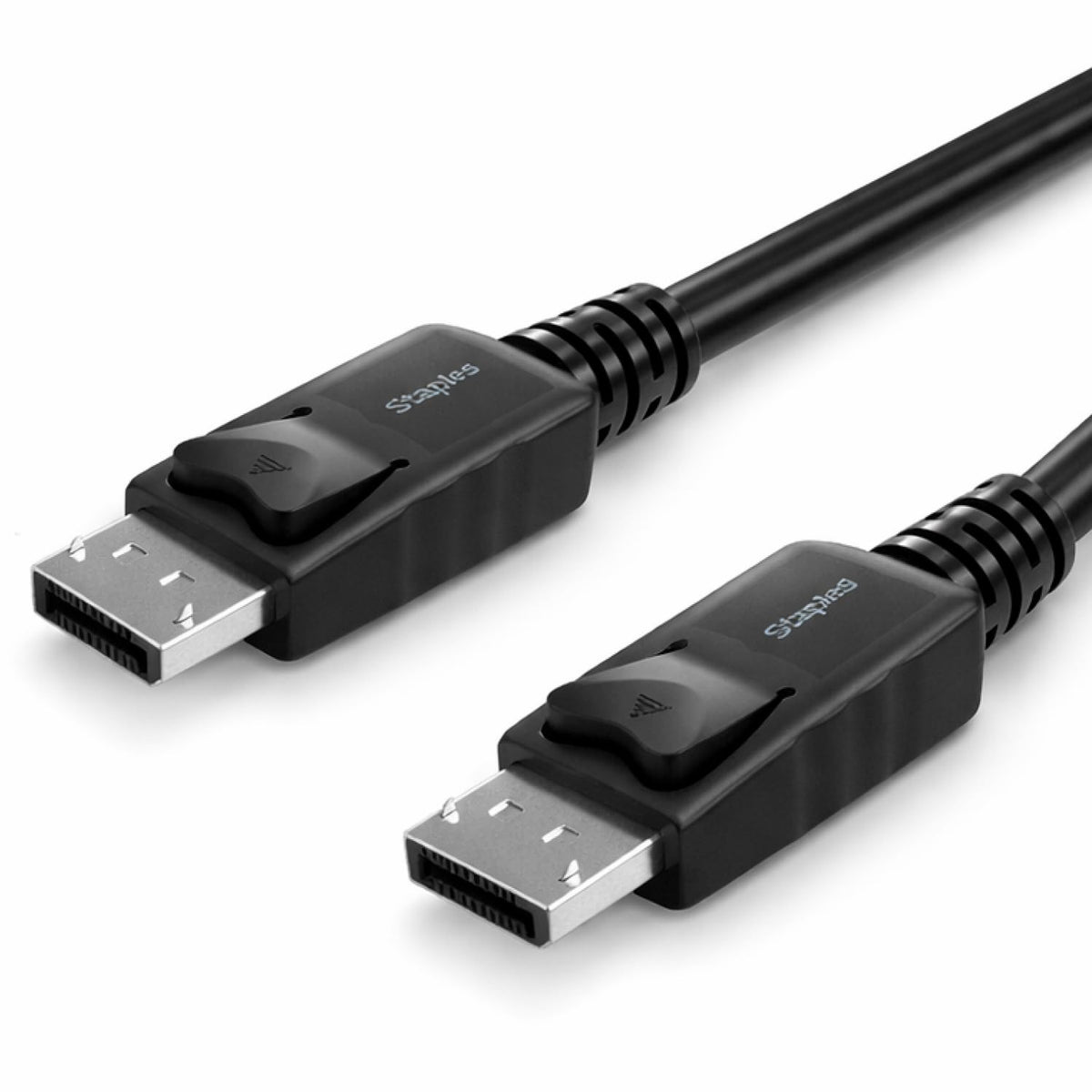 Staples TECH DisplayPort to DisplayPort Cable, 6 Ft, Black, 10-Pack