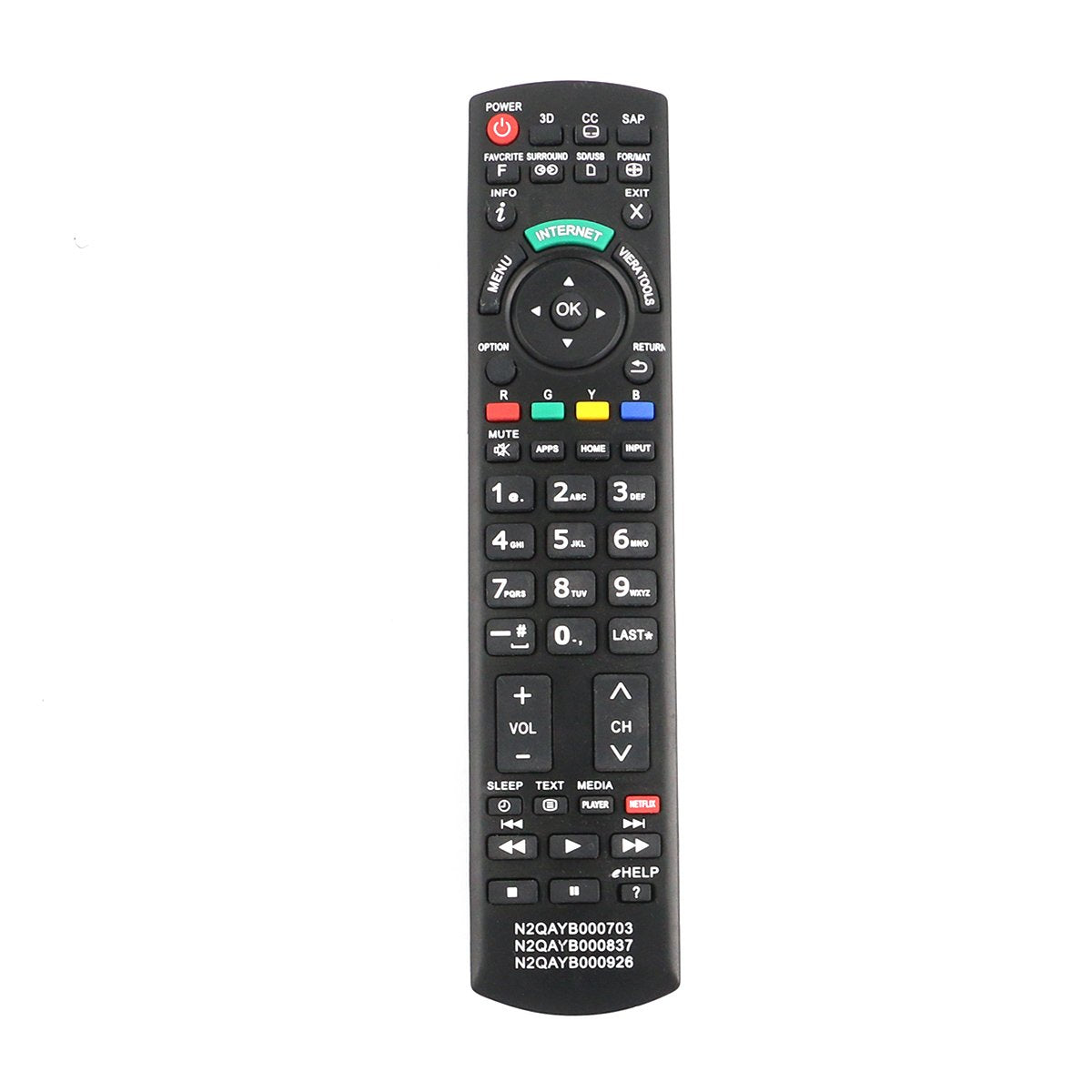 New N2QAYB000703 N2QAYB000837 N2QAYB000926 Remote Control fits for Panasonic TV TCL47WT50X TCL55DT50 TC-L55DT50 TCL55ET5 TC-L55ET5 TC-L55LE54