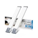 HIBOITEC Under Cabinet Lighting Rechargeable Closet Lights Wireless Motion Sensor Light Indoor, 50 LED Dimmable Magnetic Under Counter Light