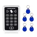 AMOCAM Door Access Control System, Stand-Alone Password Keypad + 5PCS Key Fobs Keychains for Entry Home Security Access Controller