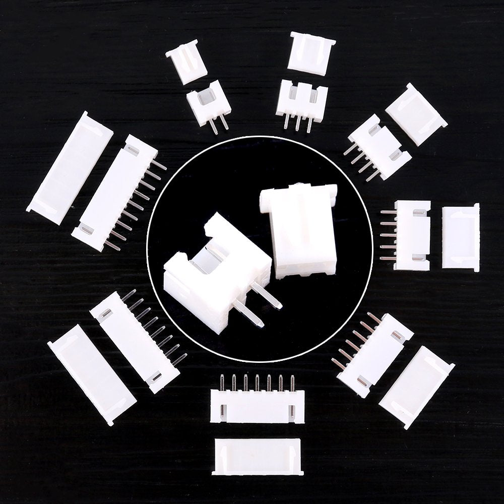 Glarks 1180 Pieces 2.54mm 2/3/4/5/6/7/8/9 Pin Housing Adapter Cable Connector Socket Male and Female with 2.54mm Female Pin Header Connector Perfectly