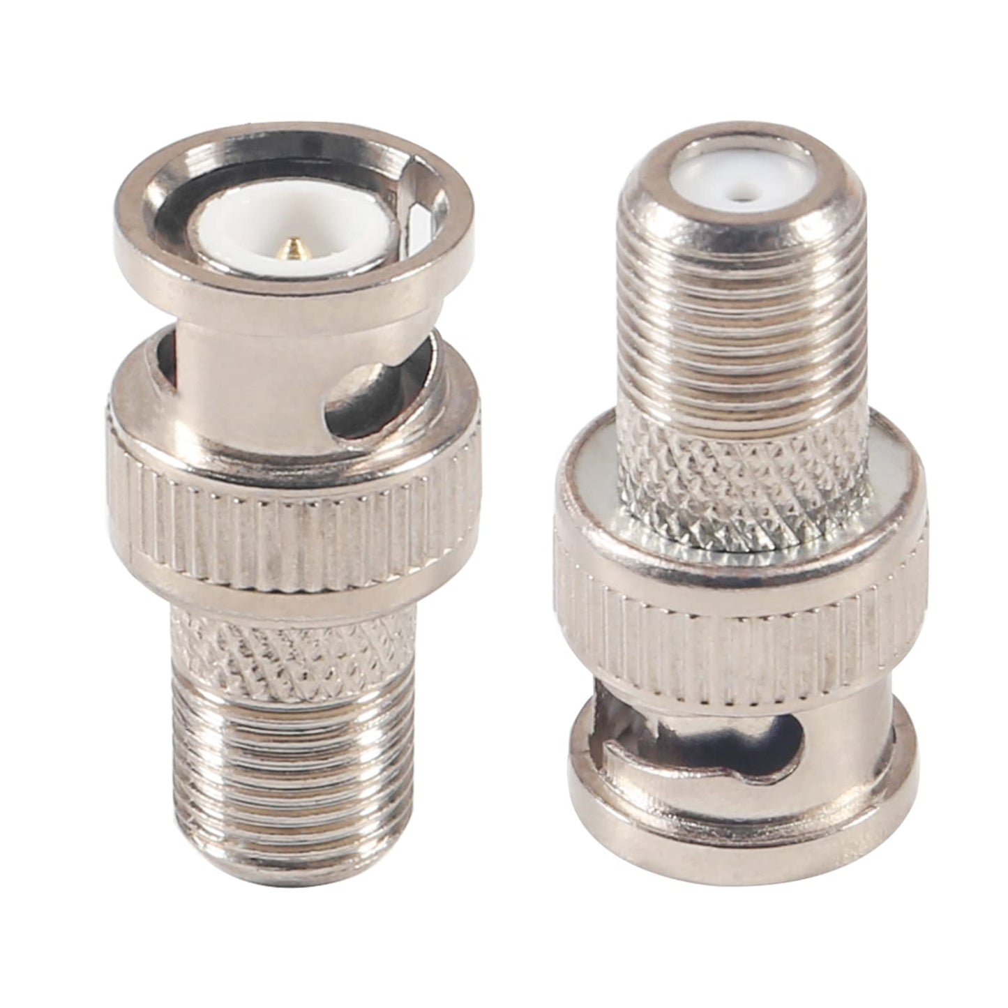 AEDIKO 10pcs F to BNC Connector BNC Male Plug to F Female Jack 75 Ohm Coax Adapter for Scanner Camera RG6 RG59 Connector