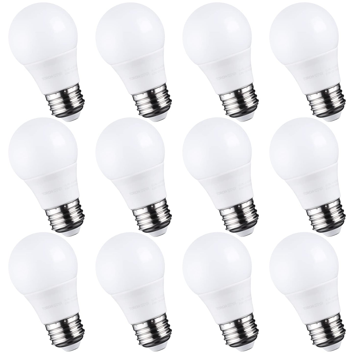 TORCHSTAR 12-Pack A15 LED Bulbs Dimmable Light Bulb for Ceiling Fan 5000K