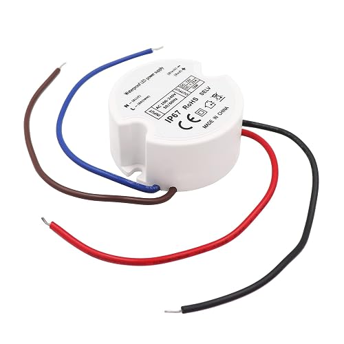 Makergroup 12V LED Power Supply Driver, IP67 Waterproof Constant Voltage Transformer, 120VAC to 12V DC Converter for LED Strip Lights Cabinet Lights