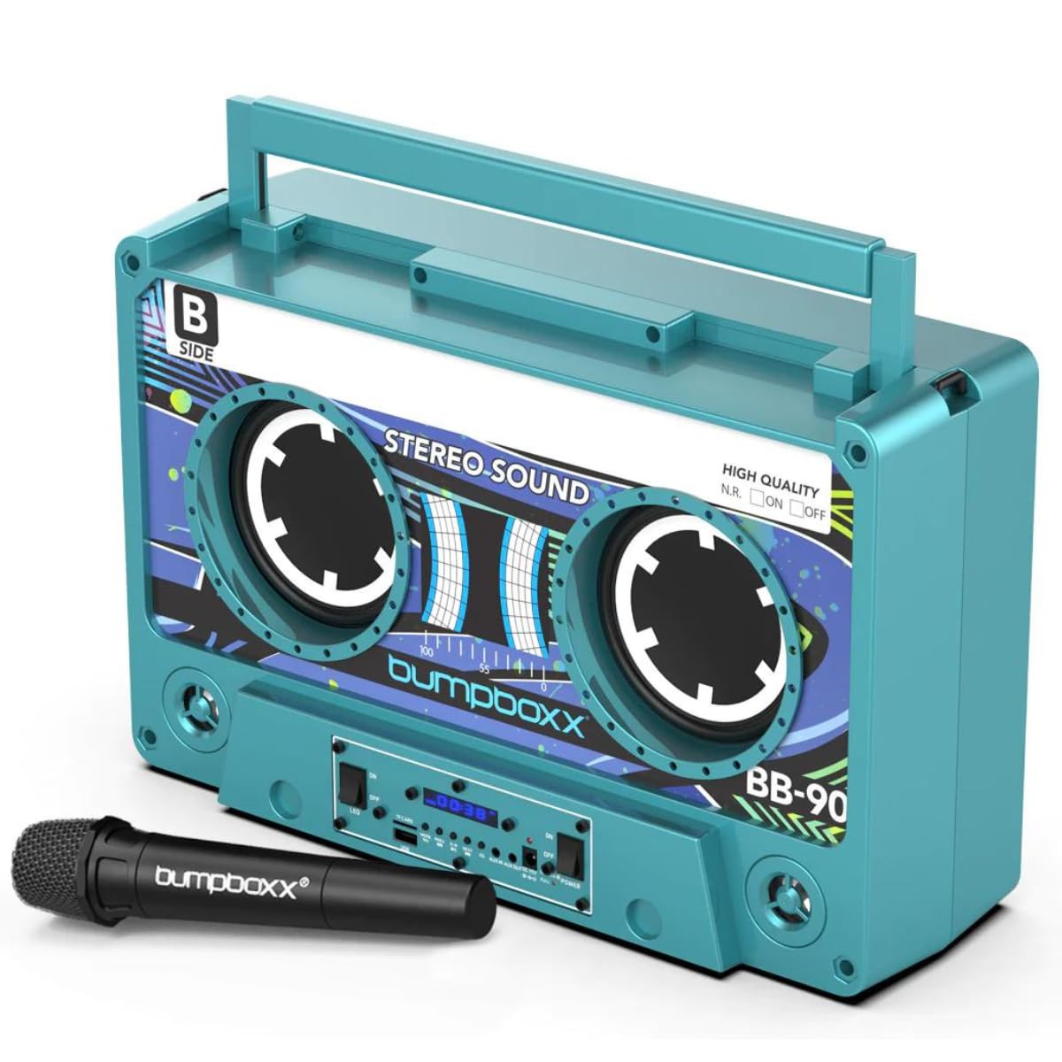 Bumpboxx Remixx Bluetooth Boombox Bluetooth Speaker with The Looks of a Cassette | Bringing Back The Retro Cassette Vibes | Includes Wireless