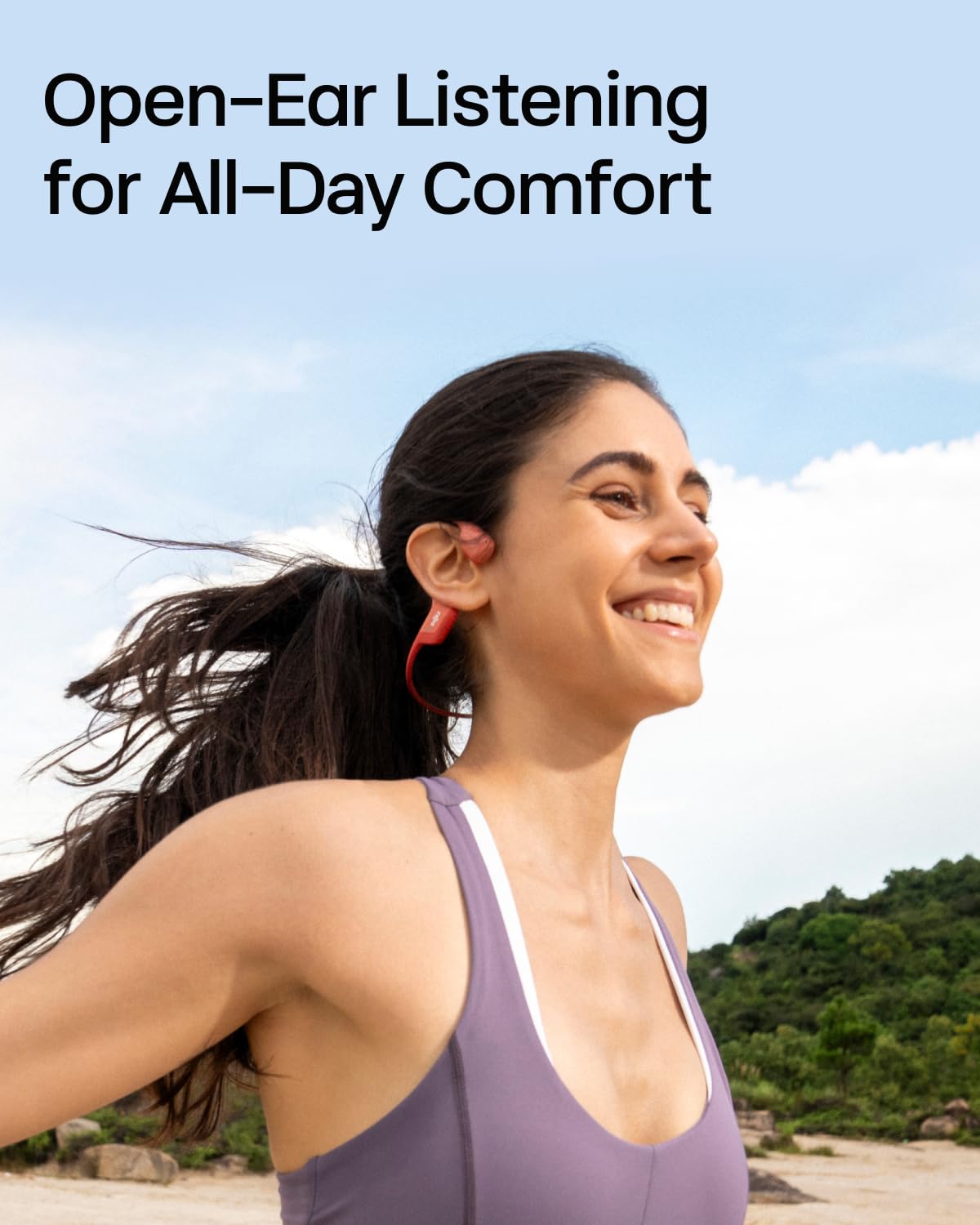 SHOKZ OpenRun Pro - Open-Ear Bluetooth Bone Conduction Sport Headphones - Sweat Resistant Wireless Earphones for Workouts and Running with Premium
