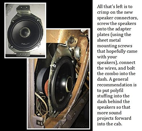 4x6 to 5.25" Front Dash Aftermarket Speaker Adapter Compatible with Jeep 1997-2006 Wrangler Rubicon Unlimited LJ TJ