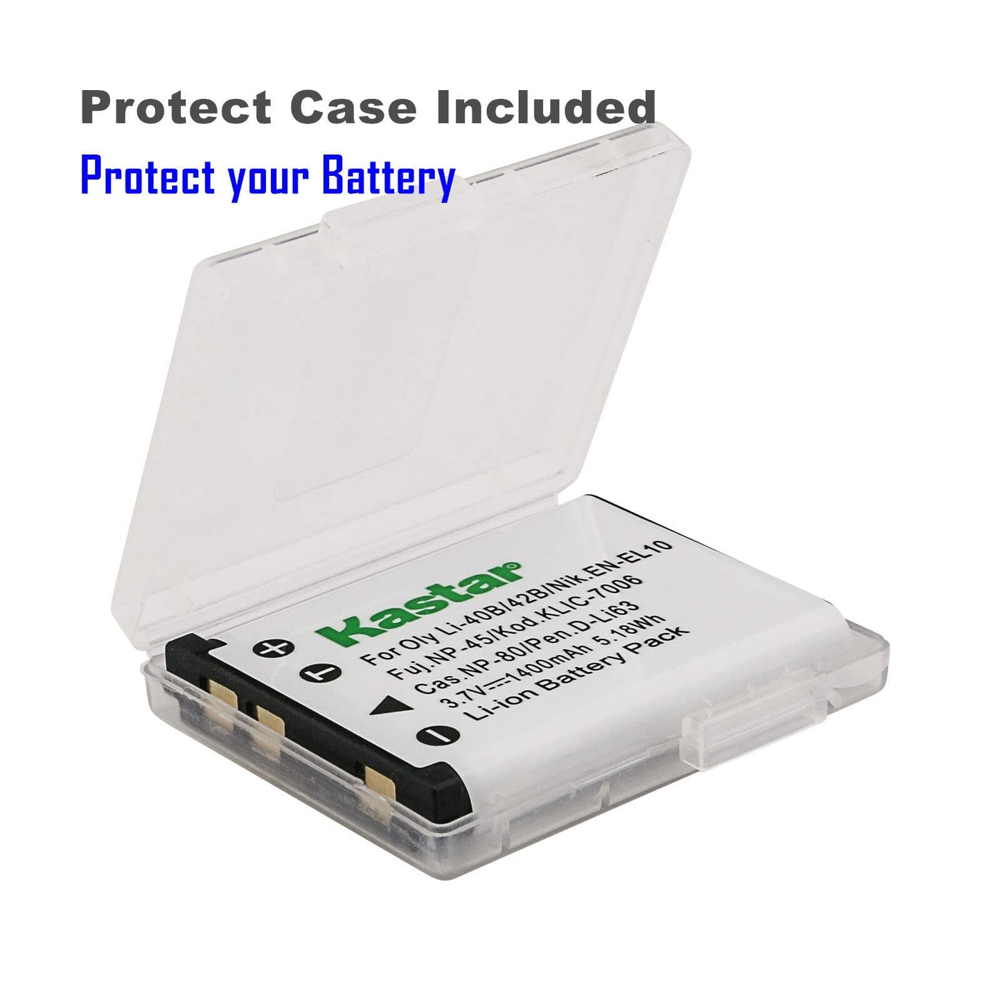 Kastar 2-Pack Battery and AC Wall Charger Replacement for San Xacti VPC-T1495, Xacti VPC-T1496, Xacti VPC-TP1000 Camera, HP (Hewlett Packard) PW460t
