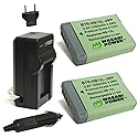 Wasabi Power NB-13L Battery (2-Pack) and Charger for Canon PowerShot G1 X Mark III, G5 X, G5 X Mark II, G7 X, G7 X Mark II, G7 X Mark III, G9 X, G9 X