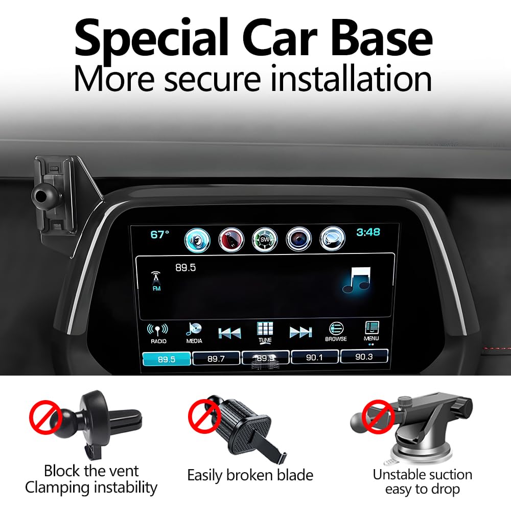 JIEZMO Car Magnetic Phone Mount for Chevrolet Chevy Camaro 2016 2017 2018 2019 2020 2021 2022 2023 2024 Auto Interior Accessories Best Cellphone