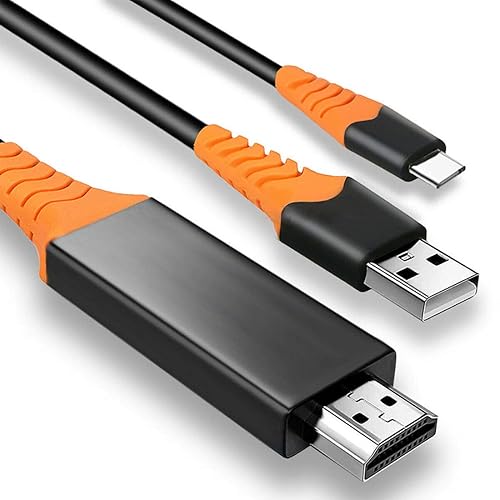 Tek Styz PRO USB-C HDMI Compatible with LG V40/Q70/G8X ThinQ at 8k/4k Plus Power 6ft/1.8M Cable:Full 4k 2160p@60Hz/8k 7680x4320@30Hz Thunderbolt 3/4