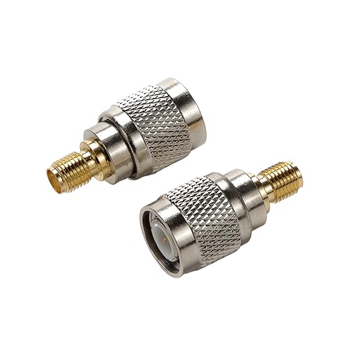 TLS.eagle SMA Female to TNC Male Coax Connector TNC to SMA Coaxial Adapter Pack of 2 for Radio LTE Antenna Router Antenna