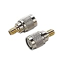 TLS.eagle SMA Female to TNC Male Coax Connector TNC to SMA Coaxial Adapter Pack of 2 for Radio LTE Antenna Router Antenna