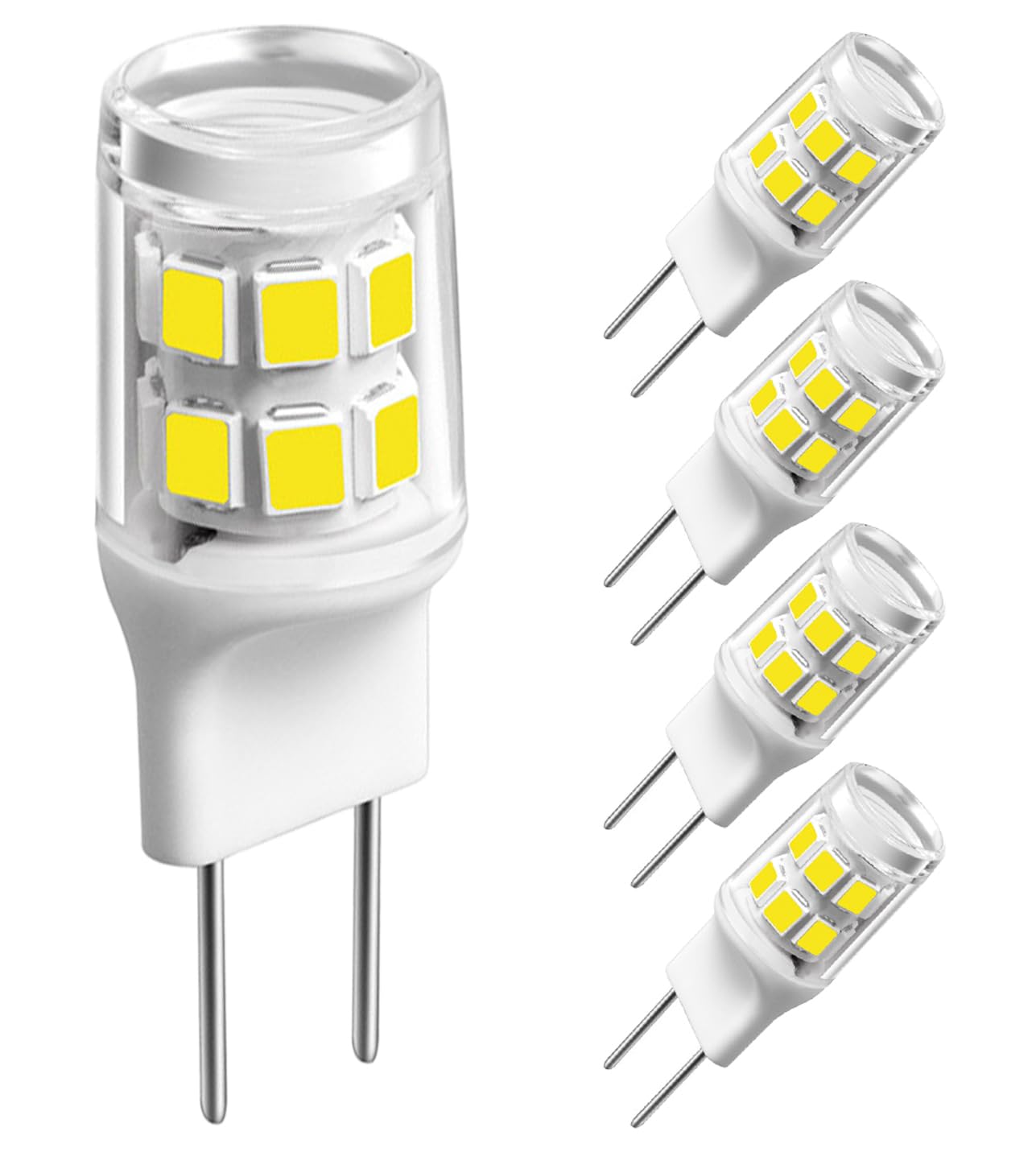 SSXBF G8 Led Bulb, 20-25W Halogen Equivalent 3W T4 Bulb, Daylight White 6000K, 120V Puck Light Bulbs for Under Cabinet Light, Under Counter Kitchen