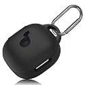 Anker PUCGUE Case Cover for Soundcore P40i, Shockproof Silicone Skin with Carabiner, Front LED & Logo Visible (Black)