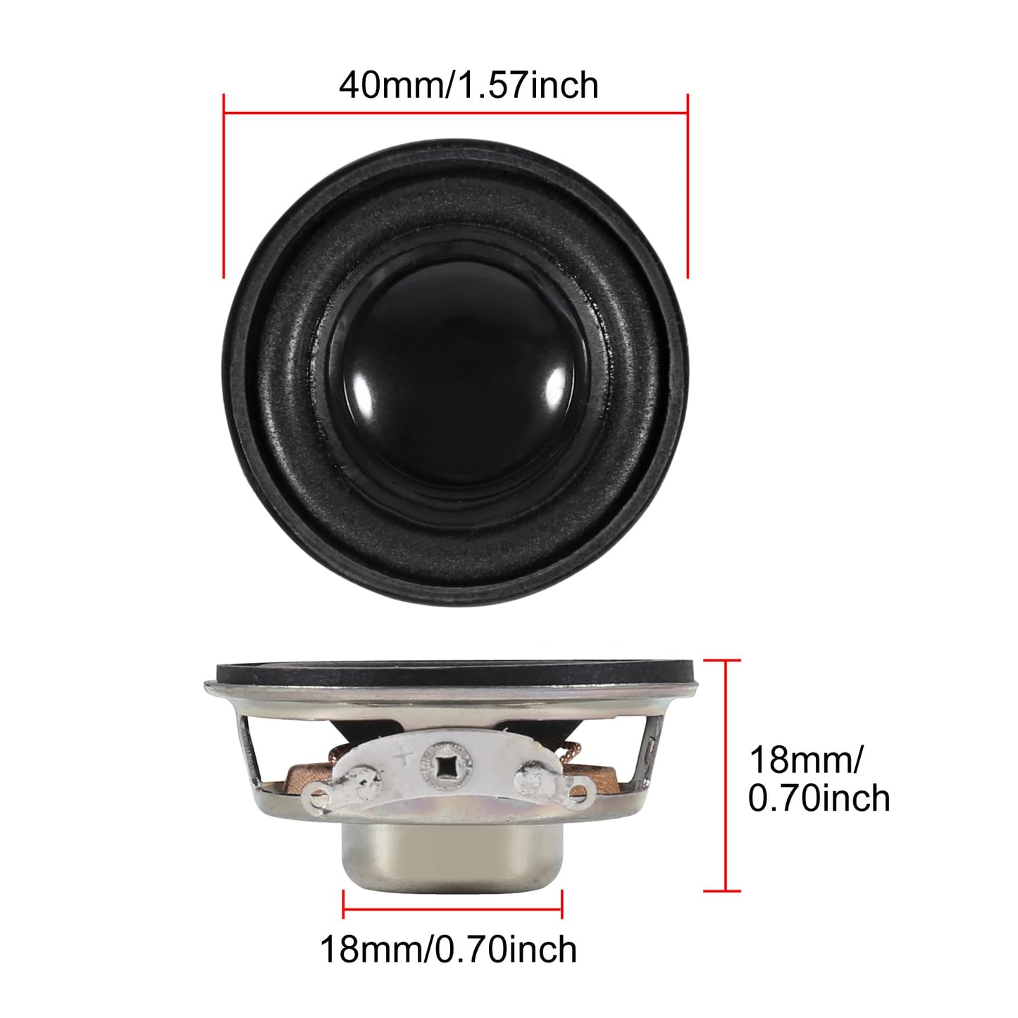 DWEII 6Pcs 1.5Inch 40MM Mini Portable Speakers 4ohm 3W Full Frequency Stereo Sound Small HiFi Speaker