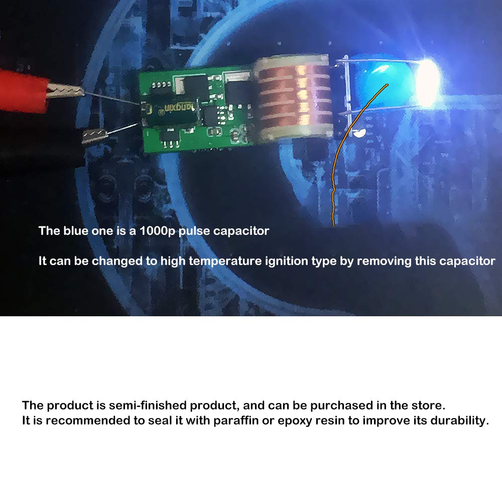 TEAMNIGT 1 Pcs DC 5V-12V 15KV Pulse Arc Boost Coil Board High Voltage Generator Step-up Module Arc Igniter Coil Module