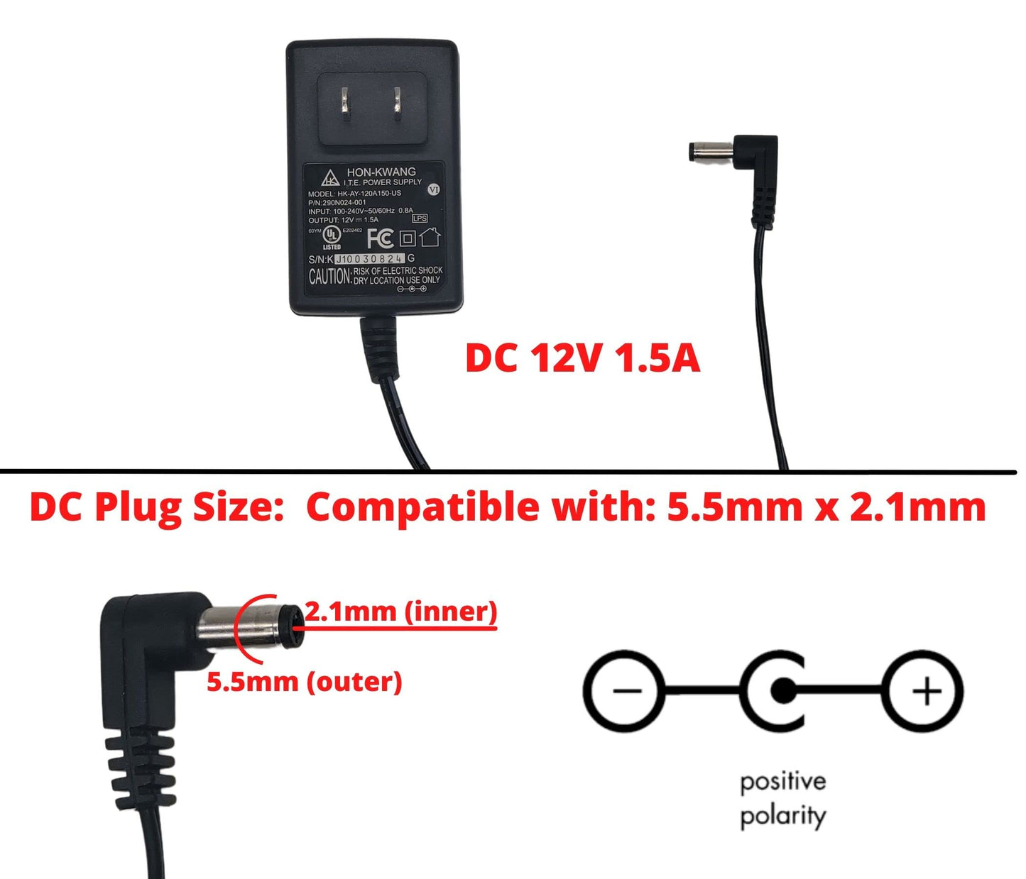 APD Ac Adapter Asian Power Devices 12v Dc Supply Cord Charger 2 Ampere Amp 600 Ma
