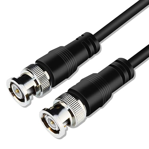 Tan QY BNC RG-59/U Cable 30Ft - BNC Male to Male Extension Connector Adapter Professional RG-59/U Grade Coaxial Wire Cord Cable Jack Plug for Video