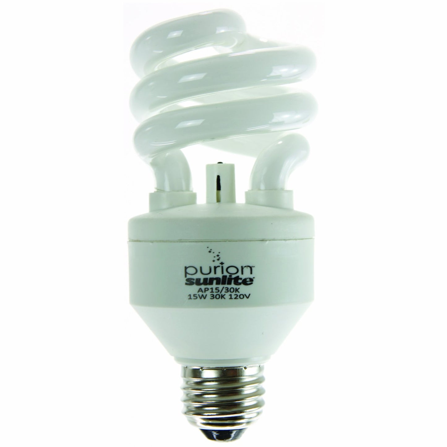 Sunlite AP15/30K Purion CFL T3 Spiral Light Bulb, 15 Watts (60W Equivalent), 900 Lumens Built-in Air Purifying Technology, Medium Base (E26), UL