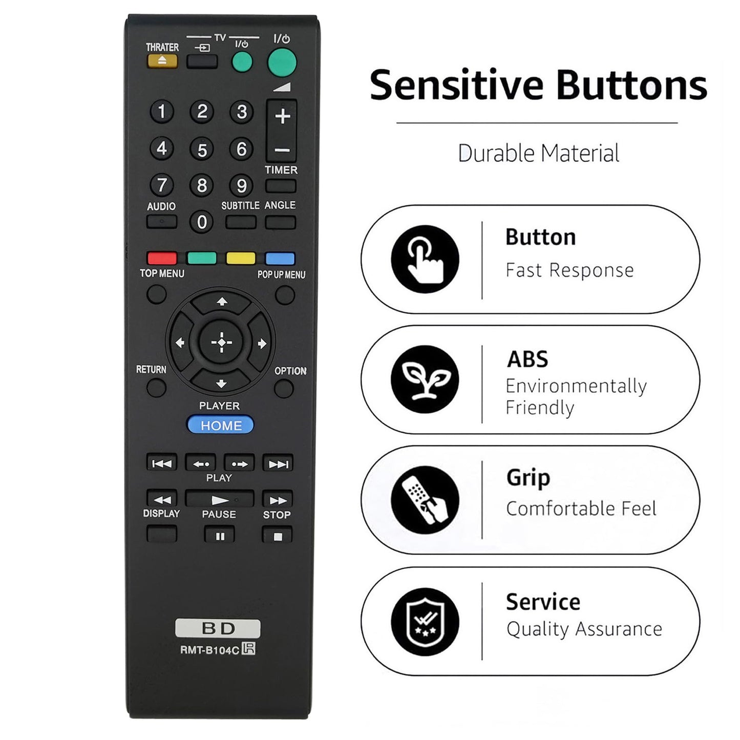 Universal Blu Ray BD Remote Control for BDP-S570 BDP-S470 BDP-S270 Sony Blu-Ray Disc Player