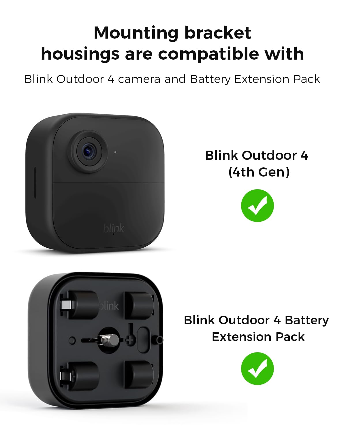 3Pack Blink Outdoo 4 Camera Mount Bracket,Compatible with Blink Outdoor 4 Camera and Blink Battery Extension Pack,Blink Outdoor 4 (4th Gen)