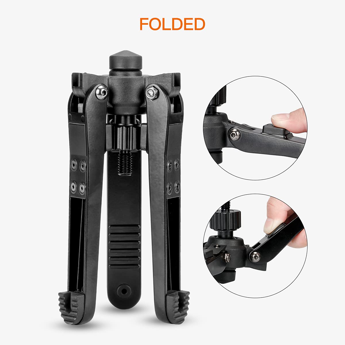 Koolehaoda Tripod Base for Monopod, 3/8" Screw Desktop Stand with Three Feet, Universal 3 Legs Monopod Base Stand Unipod Support for 3/8" Threaded