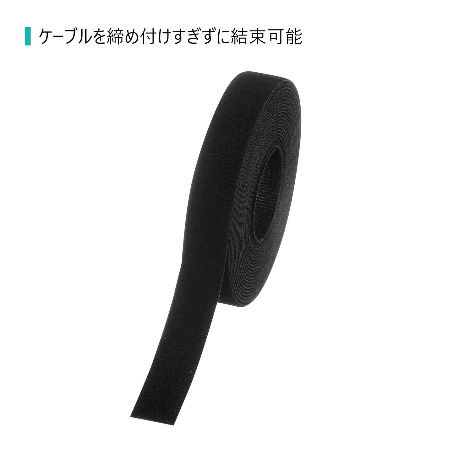 Panduit HLS-15R0 Tak-Ty Hook And Loop Cable Tie, Continuous Roll, 50lbs Min Tensile Strength, Variable Max Bundle Diameter, 0.750" Width, 15.0ft