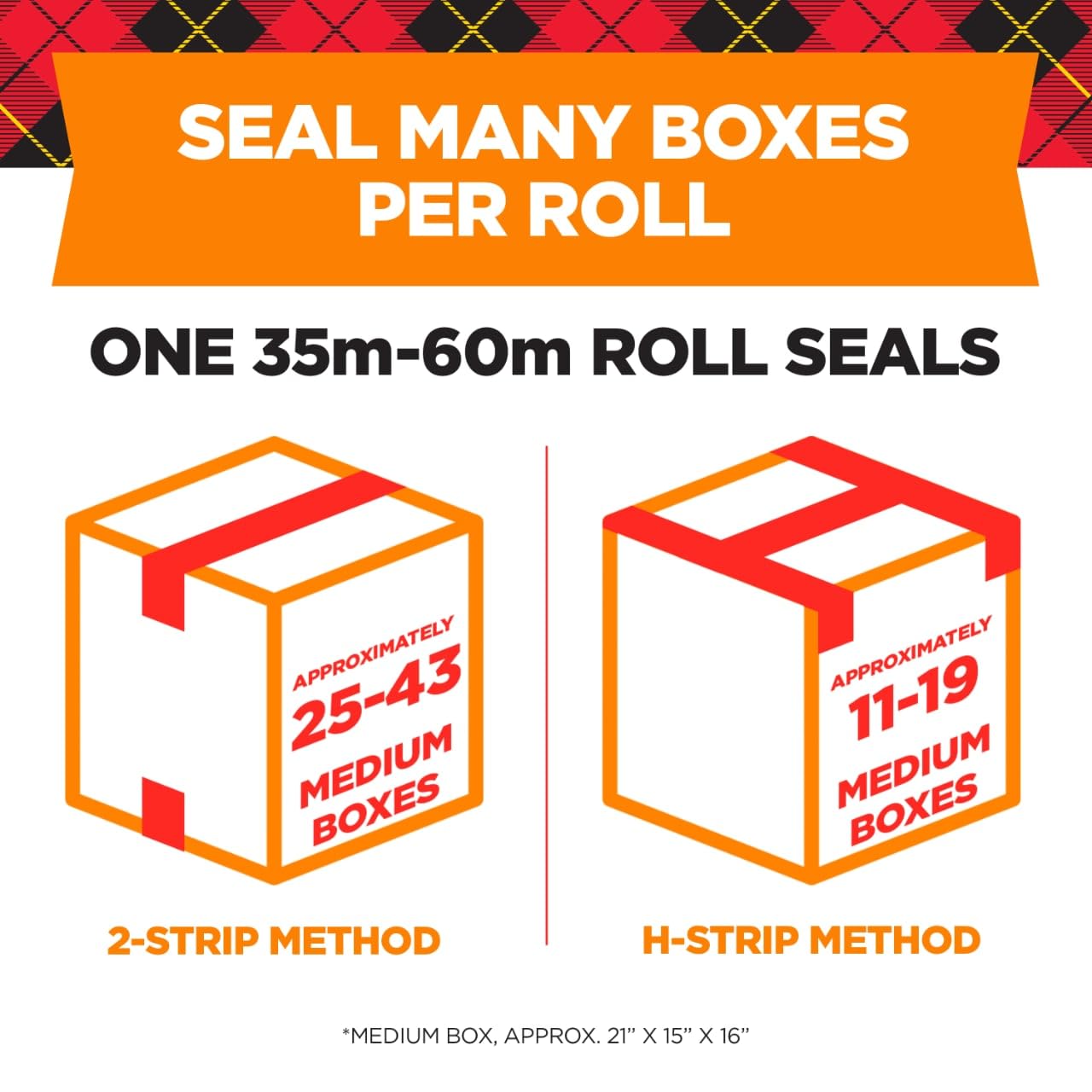 Scotch Long Lasting Storage Shipping Packaging Tape, 1.88" x 38.2 yd, 1 Roll with Dispenser (3650S-RD-ESF)