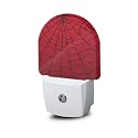AOWULA Red Spider Web Night Light,Plug-in Wall Led Night Lights Decor for Boys Girls Room,Dusk to Dawn Sensor Wall Lamp