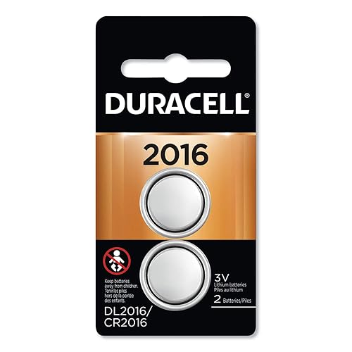 Duracell DL2016B2PK Lithium Coin Battery, 2016, 2/Pack