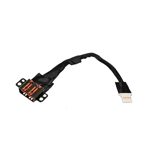 GinTai AC DC Power Jack with Cable Socket Plug Charging Port Replacement for Lenovo Yoga 3 Pro-1370 DC30100LO00