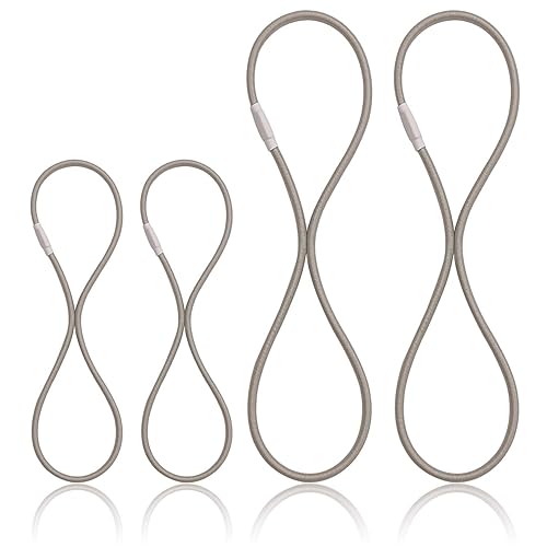 Boseen Universal Elastic Bands Replacement, Anti-Aging Rubber Ring for Microphone Shock Mount Holder Clamp Clip, Set of 4 (Gray)
