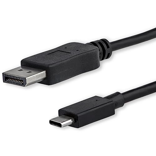 StarTech.com 6ft/1.8m USB C to DisplayPort 1.2 Cable 4K 60Hz - USB-C to DP Adapter HBR2 - USB Type-C DP Alt Mode to DP Monitor Video Cable