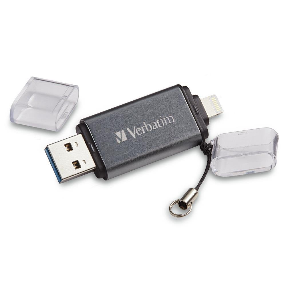 Verbatim 16GB Store ‘n’ Go Dual USB 3.0 Flash Drive for Apple Lightning Devices - Graphite (49304)
