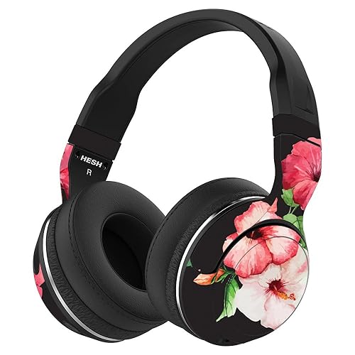 MightySkins Skin Compatible with Skullcandy Hesh 2 Wireless Headphones - Hibiscus | Protective, Durable, and Unique Vinyl Decal wrap Cover | Easy…