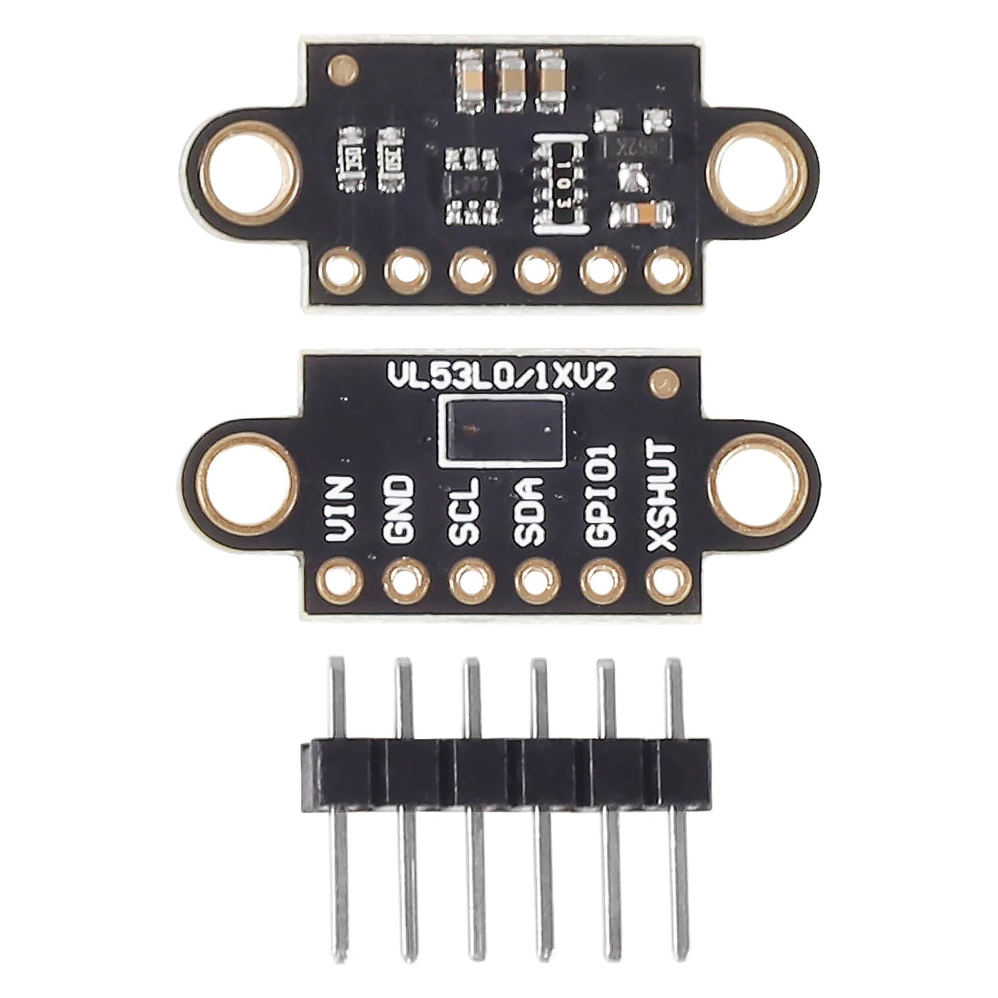 2pcs VL53L0X Time-of-Flight Ranging Sensor Flight Distance Measurement Module VL53L0X ToF Sensor for Arduino(Black)