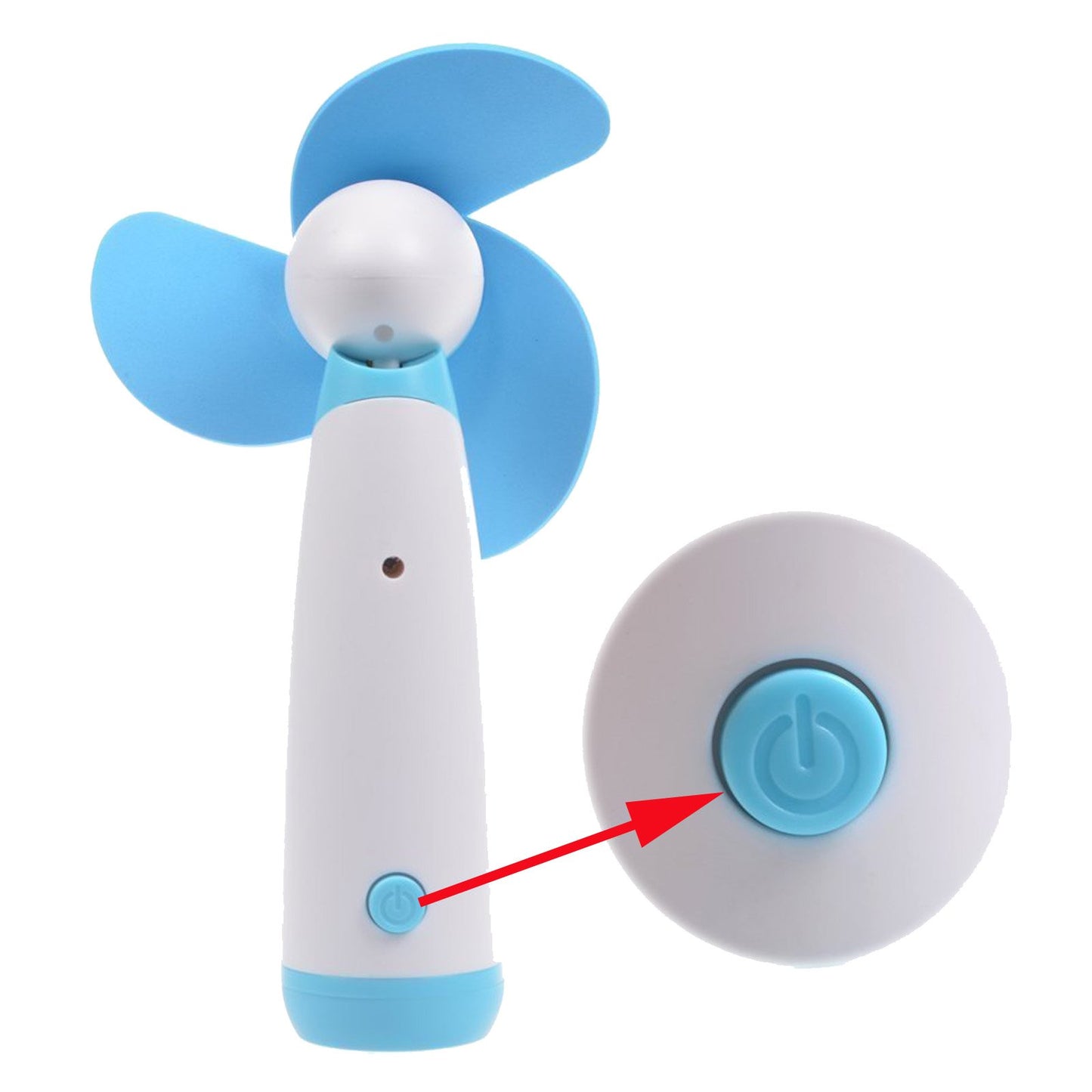Ogrmar 2PC Mini Handheld Fan Personal Fan Battery Powered Soft Foam Blades