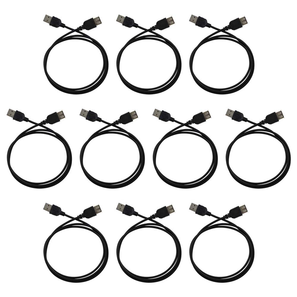 Harper Grove USB Extension Cable, 3FT 10 Pack USB 2.0 A Male to Female Extension Cable, Black, for USB 2.0 devies
