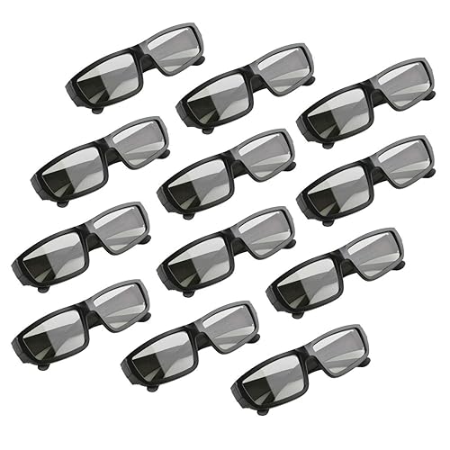 GELETE 3D Movie Glasses Passive Unisex Adult Passive Three-D Glasses Polarized Cinema Glasses (12 Pack)